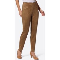 Witt Weiden Damen Velourslederimitat-Hose braun von Witt