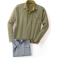 Witt Herren Langarm-Poloshirt, khaki von Witt