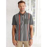 Witt Weiden Herren Poloshirt grau-gestreift von Witt