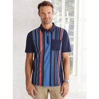 Witt Weiden Herren Poloshirt marine-gestreift von Witt