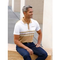 Witt Weiden Herren Poloshirt weiß-camel von Witt