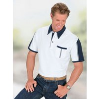 Witt Weiden Herren Poloshirt weiß-marine von Witt