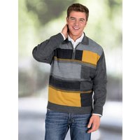 Witt Weiden Herren Pullover anthrazit-gelb von Witt