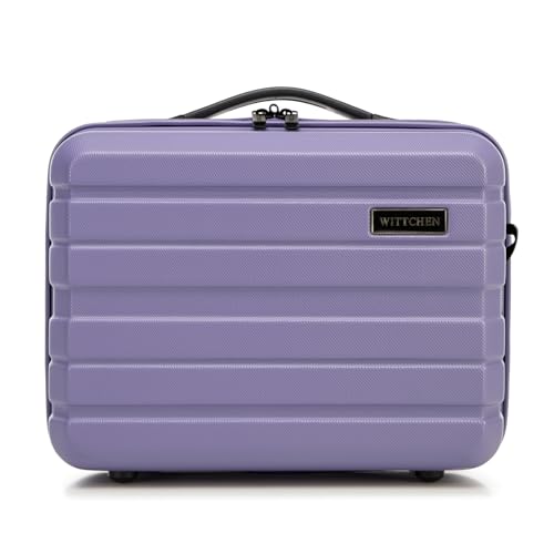 WITTCHEN COMODO Line Kosmetikkoffer Reisegepäck Kulturbeutel Kosmetiketui aus ABS Kosmetiktasche Damen Reiseetui Abnehmbarer Trageriemen Größe XS Lila von WITTCHEN