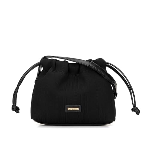 WITTCHEN Damen-Beuteltasche Mit Riemen | Klein - Handtasche Damen Klein | Mini Handtasche | Hand Tasche Frauen, Cross Bag | Mit Magnetverschluss & Zwei Taschen | schwarz WITTCHEN Damen-Beuteltasche Mit Riemen | Klein - Handtasche Damen Klein | Mini Handtasche | Hand Tasche Frauen, Cross Bag | Mit Magnetverschluss & Zwei Taschen | schwarz von WITTCHEN