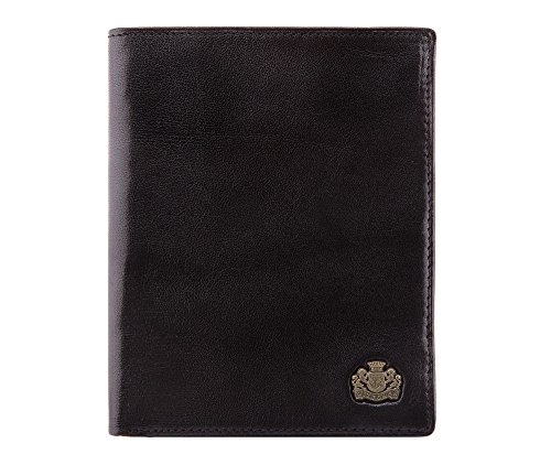 WITTCHEN Geldbörse aus Rindsleder | Kollektion: Arizona | aus hochwertigen Materialien | elegant und klassisch | Schwarz | 11x13 cm von WITTCHEN