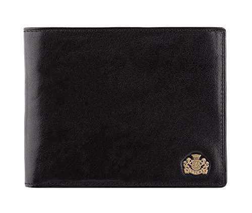 WITTCHEN Geldbörse aus Rindsleder | Kollektion: Arizona | aus hochwertigen Materialien | elegant und klassisch | Schwarz | 13x10.5 cm von WITTCHEN