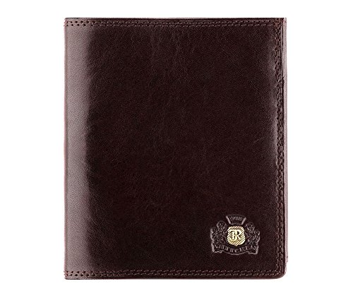 WITTCHEN Geldbörse aus Rindsleder | Kollektion: Da Vinci | aus hochwertigen Materialien | elegant und klassisch | Braun | 11.5x13 cm von WITTCHEN