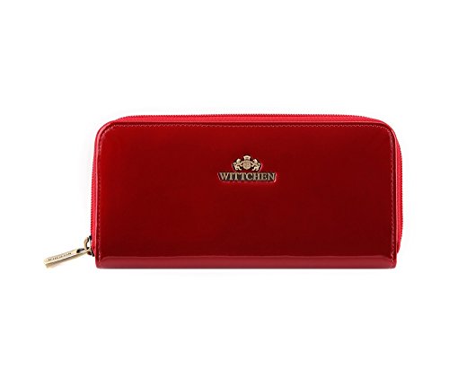 WITTCHEN Geldbörse aus Rindsleder | Kollektion: Verona | aus hochwertigen Materialien | elegant und klassisch | Rot | 19x9 cm von WITTCHEN
