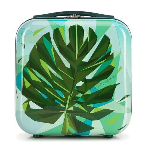 WITTCHEN Kosmetisches Reiseetui Young-Kollektion ABS mit Polycarbonat Beschichtung und Teleskopgriff Kosmetikkofer Kosmetiktasche Damen 14,5L Grün-blau von WITTCHEN