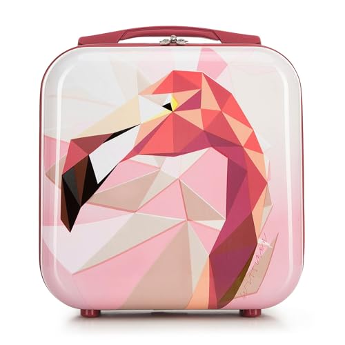 WITTCHEN Kosmetisches Reiseetui Young-Kollektion ABS mit Polycarbonat Beschichtung und Teleskopgriff Kosmetikkofer Kosmetiktasche Damen 14,5L Rosa von WITTCHEN