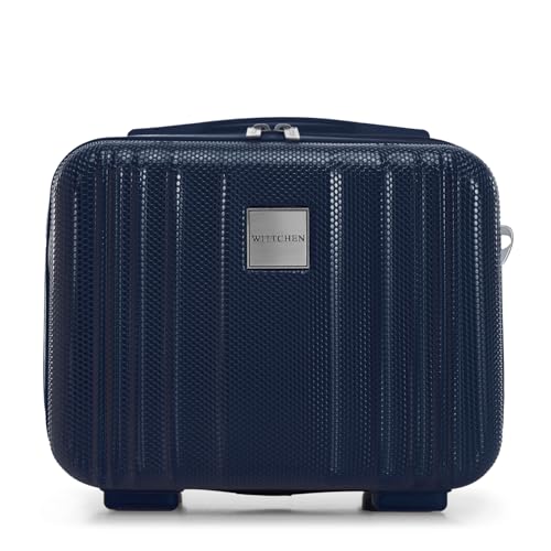 WITTCHEN ULTIMO Line | 27x32x17 cm | Kosmetikkoffer Hartschalenkoffer | Free on Board | Reisegepäck Polycarbonat Griff Gummiband Wasserdicht | Marineblau von WITTCHEN