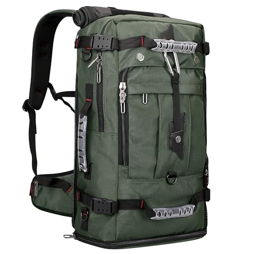 WITZMAN Reiserucksack Herren Damen Groß Reisetasche Schuhfach Handgepäck Flugzeug Fit 17 zoll Laptop（B681 Armeegrün） von WITZMAN