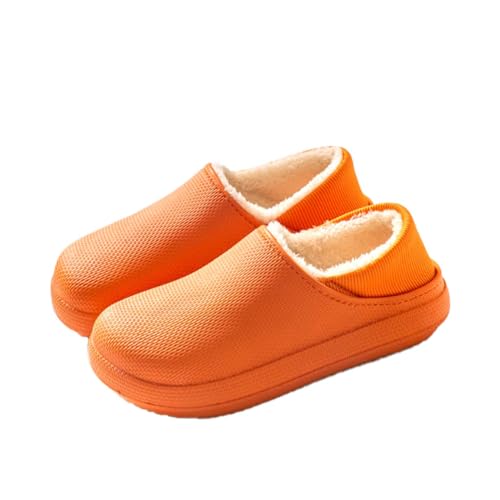 Hausschuhe Damen Herren Winter, Schlappis Wolken Damen Original Winter, Rutschfeste Leichte Wasserdicht Schlappen (Orange-A, Erwachsene, Damen, 40, Numerisch (von/bis), EU Schuhgrößensystem, 41, M) von WIWIDANG