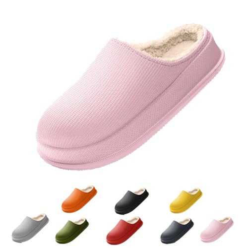 Hausschuhe Damen Herren Winter, Schlappis Wolken Damen Original Winter, Rutschfeste Leichte Wasserdicht Schlappen (Rosa, Erwachsene, Damen, 38, Numerisch (von/bis), EU Schuhgrößensystem, 39, M) von WIWIDANG