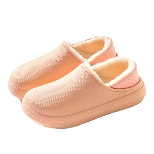 Hausschuhe Damen Herren Winter, Schlappis Wolken Damen Original Winter, Rutschfeste Leichte Wasserdicht Schlappen (Rosa-A, Erwachsene, Damen, 44, Numerisch (von/bis), EU Schuhgrößensystem, 45, M) von WIWIDANG