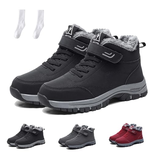 Orthoback Schuhe, Orthoboots Pro - Ergonomische Winterstiefel, Orthoback Schuhe Damen Herren Winter Schmerzlindernd Wärmend (Schwarz, Erwachsene, Damen, 39, Numerisch, EU Schuhgrößensystem, M) von WIWIDANG