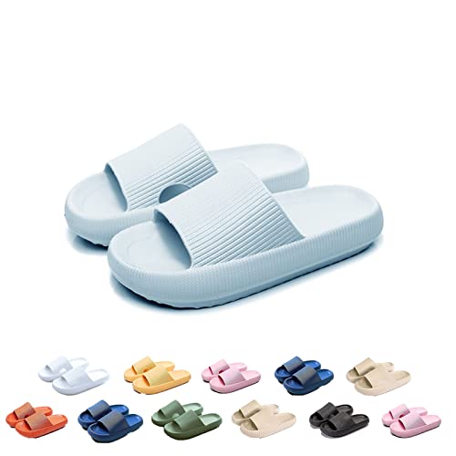 Pummy Original Damen Cosy Slides Cosify Wolkenslipper Original Rutschfeste Weiche Hausschuhe (Hellblau-1, adult, women, numeric_36, numeric_range, eu_footwear_size_system, numeric_37, medium) von WIWIDANG
