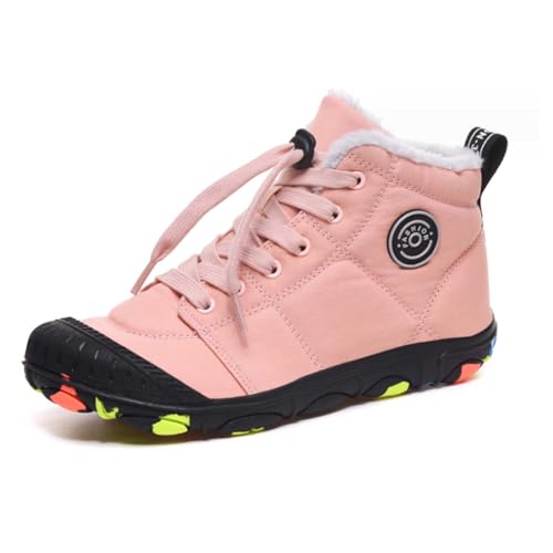 WIWIDANG BarfußSchuhe Kinder Winter, Freiluftkind Kinder BarfußSchuhe Winter, BarfußSchuhe Winter Herren Daman (Rosa, Jugendliche, Damen, 32, Numerisch, EU Schuhgrößensystem, M) von WIWIDANG