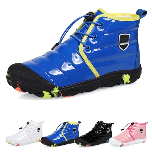 WIWIDANG Barfussschuhe Kinder Winter Wasserdicht, Barfußschuhe Kinder Herbst, Kid Winter Barfuss Schuhe (Blue-A, Jugendliche, Herren, 36, Numerisch, EU Schuhgrößensystem, M) von WIWIDANG