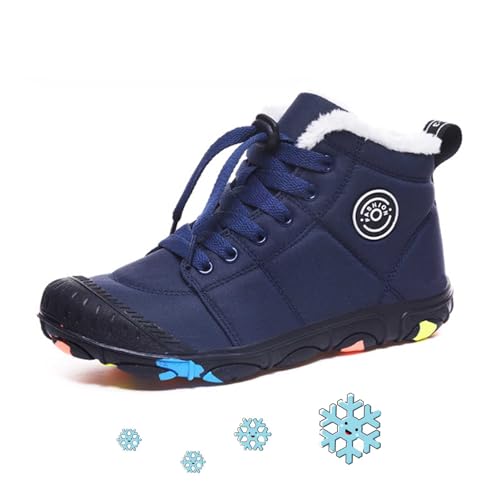 WIWIDANG Barfußschuhe Kinder Winter Wasserdicht, Barfußschuhe Kinder Herbst, Kinder Winter Freiluftkind Schuhe Herren Daman (Blau, Jugendliche, Damen, 30, Numerisch, EU Schuhgrößensystem, M) von WIWIDANG