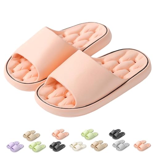 WIWIDANG Baumme Hausschuhe Damen & Herren, Ergonomisch & Rutschfest, Ultraweiche Duschschuhe mit Dämpfung für Zuhause (Rosa, Erwachsene, Damen, 38, Numerisch (von/bis), EU Schuhgrößensystem, 39, M) von WIWIDANG