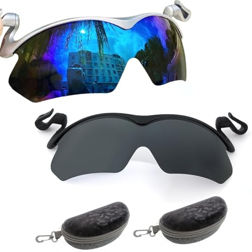 WIWIDANG Clip-Cap-Sonnenbrille, Radfahren Clip-on-Hut polarisierte Sonnenbrille, Baseball-Cap-Clip-on-Sonnenbrille für Frauen und Männer (Stil-1+Stil-8) von WIWIDANG