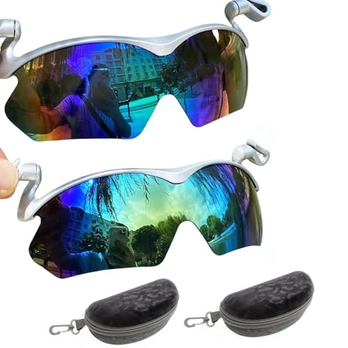 WIWIDANG Clip-Cap-Sonnenbrille, Radfahren Clip-on-Hut polarisierte Sonnenbrille, Baseball-Cap-Clip-on-Sonnenbrille für Frauen und Männer (Stil-2+Stil-3) von WIWIDANG
