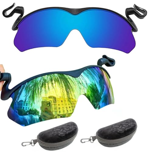 WIWIDANG Clip-Cap-Sonnenbrille, Radfahren Clip-on-Hut polarisierte Sonnenbrille, Baseball-Cap-Clip-on-Sonnenbrille für Frauen und Männer (Stil-5+Stil-6) von WIWIDANG