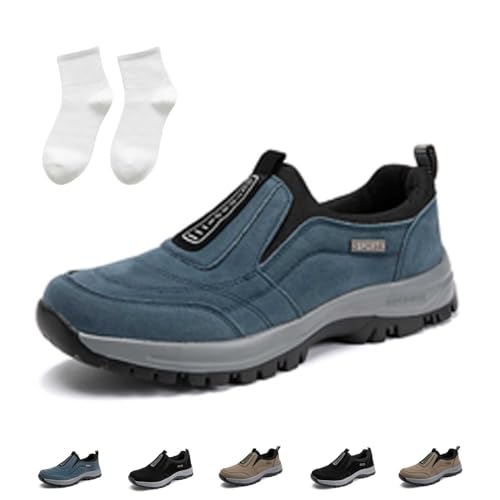 WIWIDANG Hatme Orthopädische Wanderschuhe Herren-Sportschuhe, atmungsaktive Freizeitschuhe, orthopädische Schuhe (Navy blau, Erwachsene, Herren, 42, Numerisch, EU Schuhgrößensystem, M) von WIWIDANG