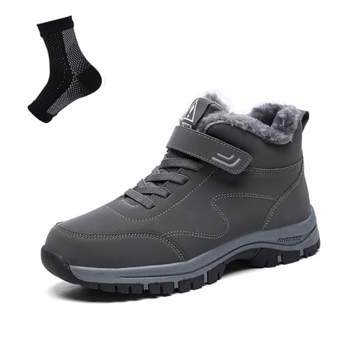 WIWIDANG Orthoboots Pro - Ergonomische Winterstiefel, Wärmend Rutschfest Wasserdicht Winterschuhe Winterstiefel Schneestiefel Boots (Grau, Erwachsene, Damen, 40, Numerisch, EU Schuhgrößensystem, M) von WIWIDANG