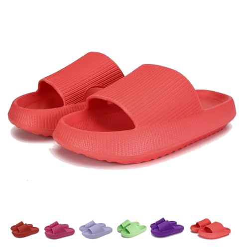 WIWIDANG Orthoslipper Original Damen Herren, Pummis Damen Original Wolkenschuhe, Rutschfeste BadeHausschuhe (Rosenrot, Erwachsene, Damen, 42, Numerisch (von/bis), EU Schuhgrößensystem, 43, M) von WIWIDANG