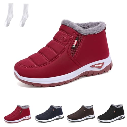 WIWIDANG Podofit Winterstiefel, Podofit OrthopäDischer Winterschuhe, Podomax Winterschuhe Winterstiefel Stiefel Schuhe (Rot, Erwachsene, Damen, 38, Numerisch, EU Schuhgrößensystem, M) von WIWIDANG
