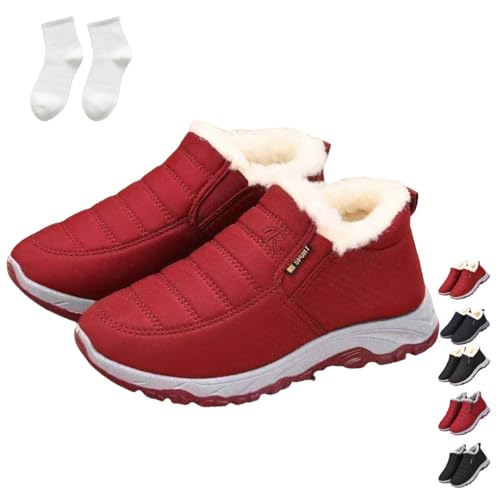 WIWIDANG Podofit Winterstiefel, Podomax Podofit Orthopädischer Winterstiefel, Unisex Rutschfeste Winterschuhe (Red-a, Erwachsene, Damen, 38, Numerisch, EU Schuhgrößensystem, M) von WIWIDANG