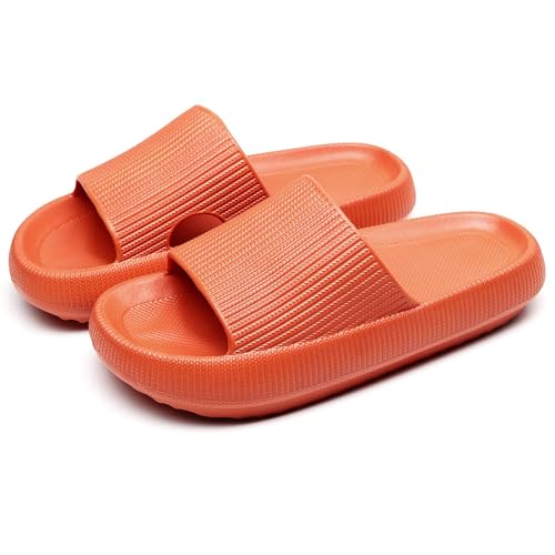 WIWIDANG Pumis Schlappen, Pummy Original Damen, Badeschlappen Damen Weich FüR Maxirnalen Komfort (Orange, Erwachsene, Damen, 42, Numerisch (von/bis), EU Schuhgrößensystem, 43, M) von WIWIDANG