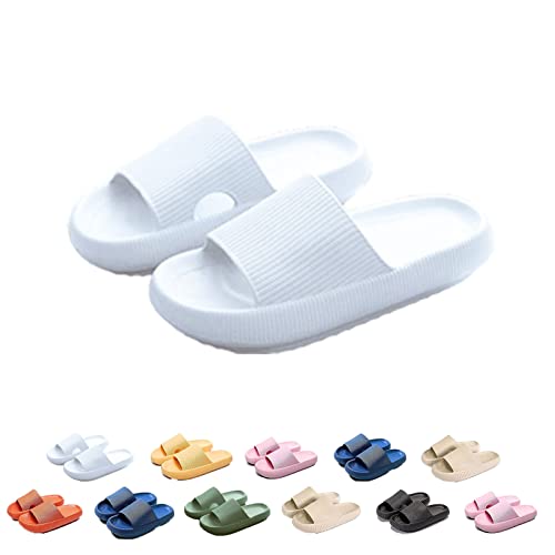 WIWIDANG Pummy Original Damen, Cozy Slides Original, Cozislides Wolkenschuhe für Drinnen Und Draußen (Weiss, Erwachsene, Damen, 36, Numerisch (von/bis), EU Schuhgrößensystem, 37, M) von WIWIDANG