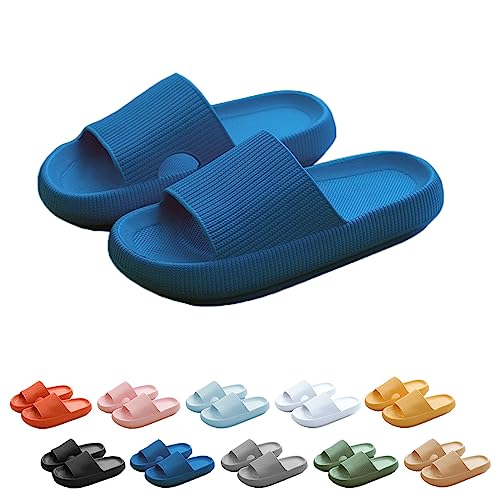 WIWIDANG Pummis Original Damen, Original Wolken Schuhe, Non Slip Super Comfy Cloud Cushion Slide (Typ D – Blau, Erwachsene, Damen, 40, Numerisch (von/bis), EU Schuhgrößensystem, 41, M) von WIWIDANG