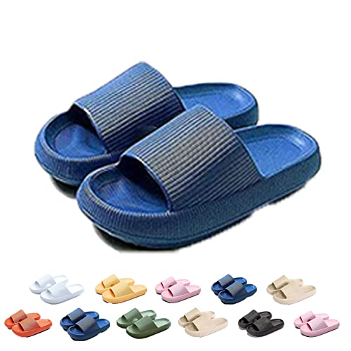 WIWIDANG Pummy Original Damen Cosy Slides Cosify Wolkenslipper Original Rutschfeste Weiche Hausschuhe (Blau-1, adult, women, numeric_44, numeric_range, eu_footwear_size_system, numeric_45, medium) von WIWIDANG