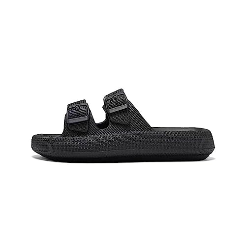 WIWIDANG Pummy Original Damen Cosy Slides Cosify Wolkenslipper Original Rutschfeste Weiche Hausschuhe (Schwarz, adult, women, numeric_40, numeric_range, eu_footwear_size_system, numeric_41, medium) von WIWIDANG