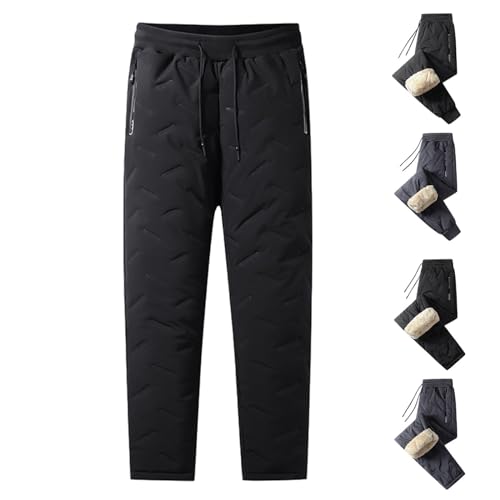 WIWIDANG Unisex Lambswool Fleece-Lined Joggers, Unisex Fleece Jogging Bottoms, Fleecegefütterte Jogginghose (DE/NL/SE/PL, Alphanumerisch, 3XL, Regular, Regular, Schwarz B) von WIWIDANG