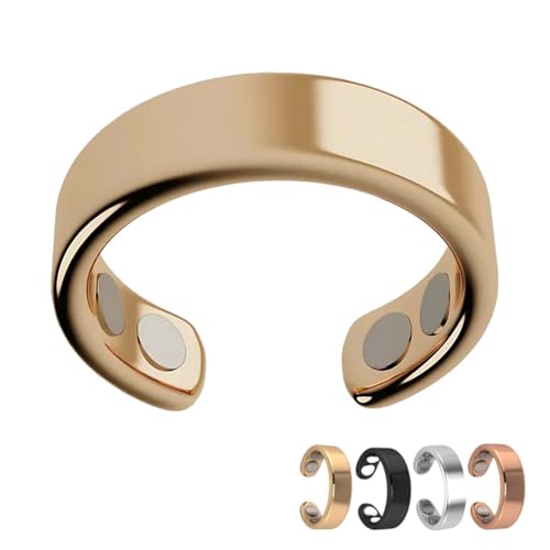 WIWIDANG VitalRing Wechseljahre Ring – Eleganter Magnetring mit Akupressur, Fördert Balance, Entspannung und Besseren Schlaf, Vitalring zum Abnehmen für Damen (Gold) von WIWIDANG