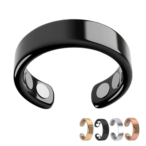 WIWIDANG VitalRing Wechseljahre Ring – Eleganter Magnetring mit Akupressur, Fördert Balance, Entspannung und Besseren Schlaf, Vitalring zum Abnehmen für Damen (Schwarz) von WIWIDANG