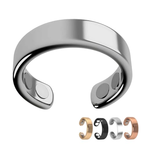 WIWIDANG VitalRing Wechseljahre Ring – Eleganter Magnetring mit Akupressur, Fördert Balance, Entspannung und Besseren Schlaf, Vitalring zum Abnehmen für Damen (Silber) von WIWIDANG