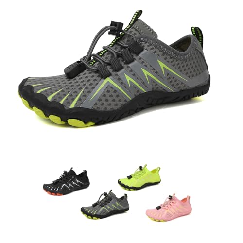 WIWIDANG Wasserschuhe Kinder Sommer, Barfußschuhe Barfussschuhe Damen Herren, Schwimmschuhe Badeschuhe Surfschuhe (Gray A, Kleinkind, Damen, 30, Numerisch, EU Schuhgrößensystem, M) von WIWIDANG