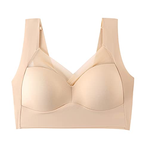 WIWIDANG Wmbra, Wmbra Bra, Wmbra Posture Correcting Bra, Summer Wireless Push-Up Comfort Bra Without Underwire (as3, Alpha, xx_l, Regular, Regular, Standard, Beige) von WIWIDANG