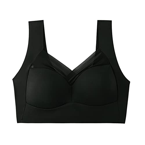 WIWIDANG Wmbra, Wmbra Bra, Wmbra Posture Correcting Bra, Summer Wireless Push-Up Comfort Bra Without Underwire (as3, Alpha, xx_l, Regular, Regular, Standard, Black) von WIWIDANG