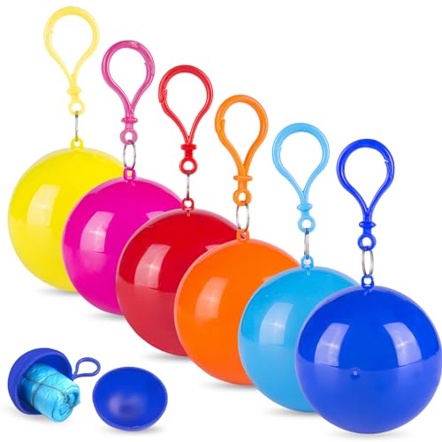 WIYETY 6 Stück Regenmantel Ball: Portable Regenmantel Ball, Regenmantelball, Erwachsene Notfall Regenponcho, Portable Poncho Ball Tragbarer Notfall Regenmantelball für Fahrrad Wandern Trekking Outdoor WIYETY 6 Stück Regenmantel Ball: Portable Regenmantel Ball, Regenmantelball, Erwachsene Notfall Regenponcho, Portable Poncho Ball Tragbarer Notfall Regenmantelball für Fahrrad Wandern Trekking Outdoor von WIYETY