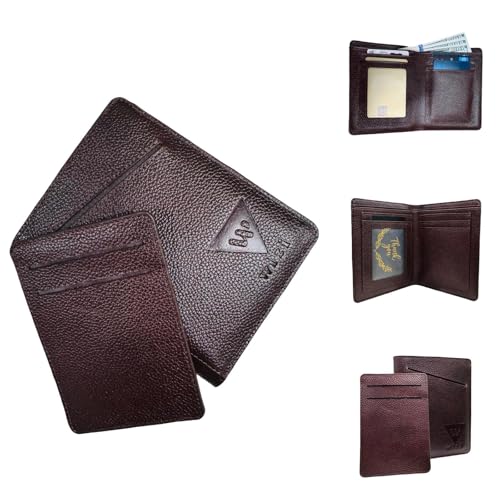 WIZI Geldbörse aus 100 % Leder für Herren, RFID-blockierend, extra Kapazität mit 2 Ausweisfenstern, abnehmbar, schlankes Vorderfach, Kartenhalter, schlankes Geldscheinfach mit 7 Kartenfächern, WIZI Geldbörse aus 100 % Leder für Herren, RFID-blockierend, extra Kapazität mit 2 Ausweisfenstern, abnehmbar, schlankes Vorderfach, Kartenhalter, schlankes Geldscheinfach mit 7 Kartenfächern, von WIZI