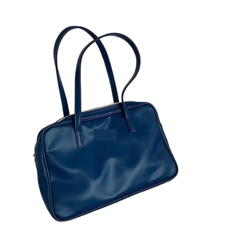 Damen Schultertasche Hobo Weiche PU-Leder Damen Große Geldbörse Handtaschen Kapazität Tote Schultertaschen Einfarbig Weibliche Blaue Unterarmtaschen(Yellow) von WJIAYAO