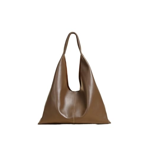 WJIAYAO Damen Schultertasche Hobo Leder Damen Einfache Casual Totes Große Weiche Lederhandtasche Pendeln Schultertasche(Color 1) von WJIAYAO